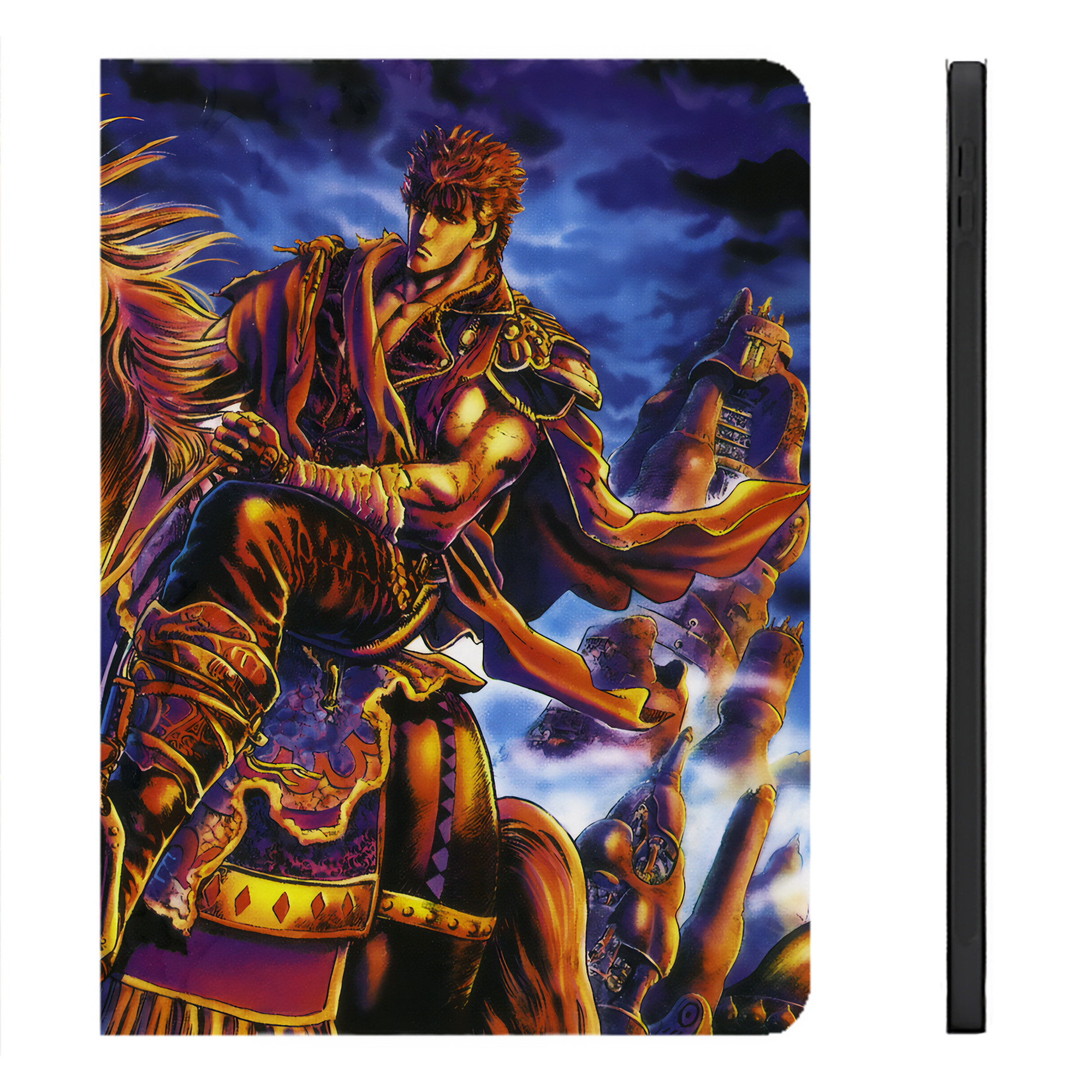 （画像用） 北斗の拳 Fist of the North Star IPadケース ペンホルダー付き ブックスタイルデザイン